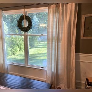 Pottery Barn Dupioni Silk Curtains - 84 inches